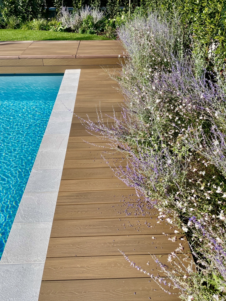 decking legno piscina