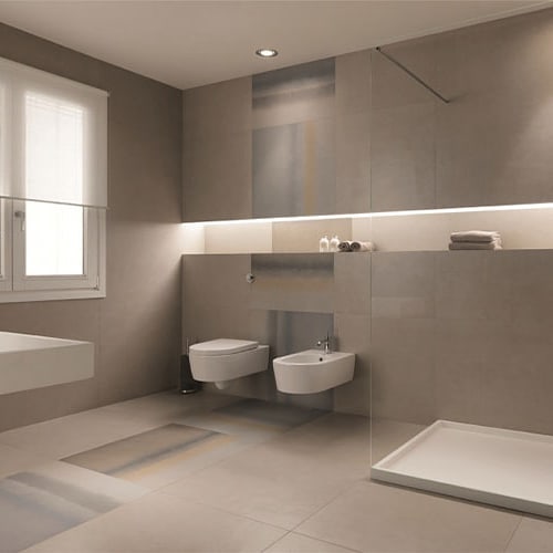 bagno color tortora flaminia